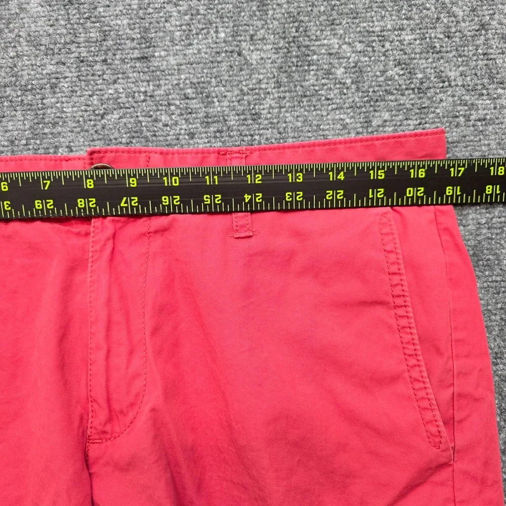 Original Penguin Men Size 32 Coral Pink Golf Shorts Cotton Chino Flat Front Pete